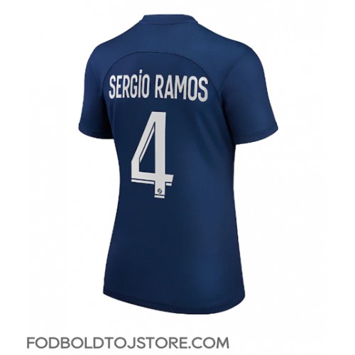 Paris Saint-Germain Sergio Ramos #4 Hjemmebanetrøje Dame 2022-23 Kortærmet